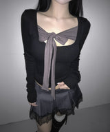 berry tie tee (3colors)