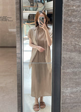 Ella Summer Pleated Maxi One Piece (Scarf Set)