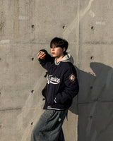 Sanver Lettering Varsity Padding Jumper