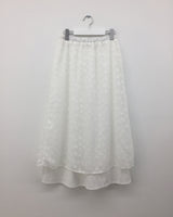 フリル刺繍レイヤードスカート (2color)