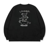 26SS★ レイヤードキャットエンブロイダードスウェットシャツ