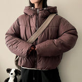 Elegant String Hooded Padded Jumper