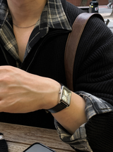Landwai 3171 Daily Overfit Check Long Sleeve Shirt