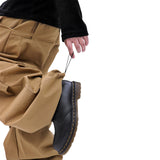 wide back pocket cotton pintuck pants