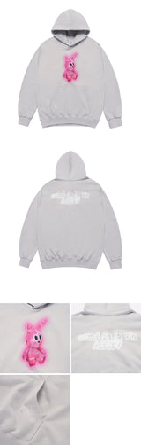 24FW レトロラビットフーディー グレー