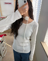 Organic Rose Necklace - Pure White