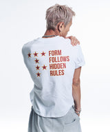 スターレタリングクロップドTシャツ - ホワイト