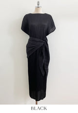 Ella Summer Pleated Maxi One Piece (Scarf Set)