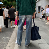 LMN メトチンブルーワイドデニムパンツ(blue)