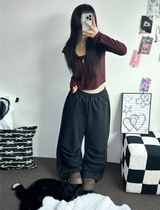 ツーピンタックパラシュートワイドパンツ 🤍🩶🖤4COLOR