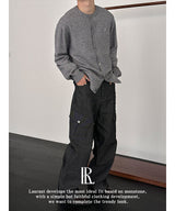 [ESSENTIAL LINE] Round neck basic cardigan(2color)
