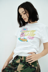 25SS ウーマンサーフィンオパンチュウサギスタンダード半袖Tシャツ ホワイト
