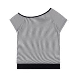 MYSTIC ONE-SHOULDER TEE (BLACK) F25QB107