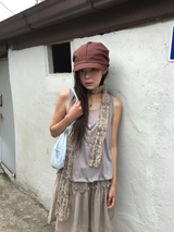 Coined layer sleeveless top (3color)