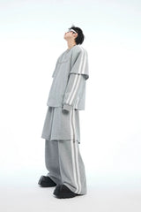 Colorblock Layered Crewneck Sweatshirt