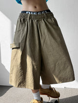 Hotstern Sun Embroidered Cotton Bermuda Shorts 3color