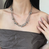 Newme Silver Ball Chain Necklace