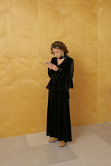 Cosmo velvet skirt_black
