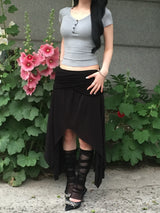 Angel Drape Unbal Long Skirt