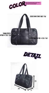 leather square school bag