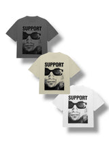 SUPORT グラフィックオーバーサイズTシャツ