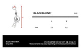 BBD ストーンボールBロゴピアス (Silver&Black)