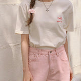 Jelly Ribbon Embroidered T-Shirt