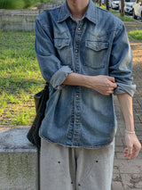 St Weston brush denim shirts