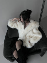 lisa faux fur hooded jacket (2color)