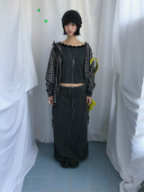 Feminine Flat Neck Long T-Shirt