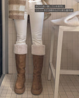 Ribbed straight pants