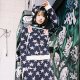 Angel of Star Wing Zip-Up Hoodie - NAVY