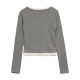バレエレースニットトップス (3 COLORS)