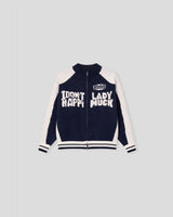 RM Nine lettering color combination knit zip-up (3C)