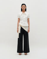 Pleated Wide Lounge Pants _ Black
