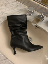 SHIRRING ANKLE BOOTS