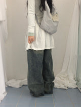 line and pleated dress