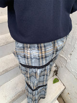 FADE CHECK MAXI SKIRT (2C)