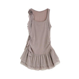 Ruffle Flower Sleeve Dress 232008572