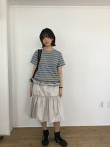 ピンレースクルーネックTシャツ (3color)