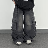 バックルカーゴデニムパンツ