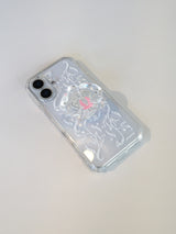 フラワーモザイクジェリーハードスマホケース