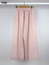 RIBBON PUNCHING WIDE PANTS (3C)