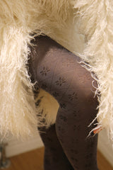 falling snow tights (gray)