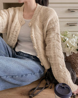 Cable Wool Knit Cardigan
