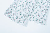 floral terry pants grey