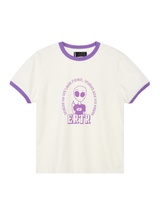 エイリアンリンガー1/2Tシャツスモールフィット　ホワイト/パープル