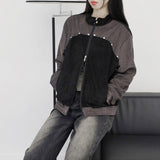 biker suede jumper