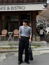 Modal open collar knitwear