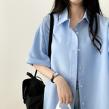 Lori Linen Oversized Fit Short Sleeve Shirt Shirt